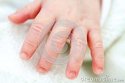 Baby hand Stock Photo