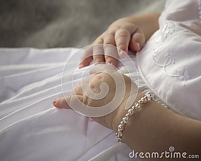 Baby hands Stock Photo