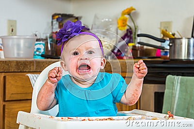 Baby Has a Tantrum Stock Photo