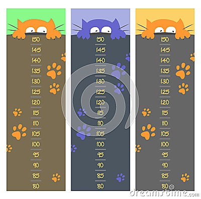 Baby height measure. Vector Illustration