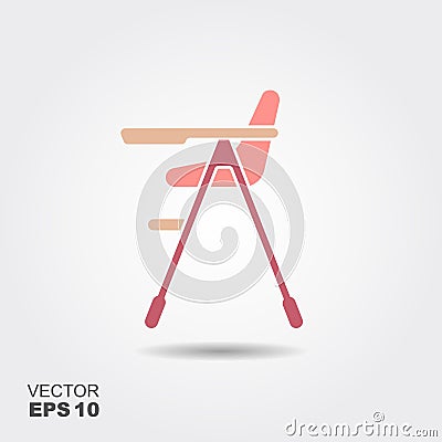 Baby high chair Vector Illustration