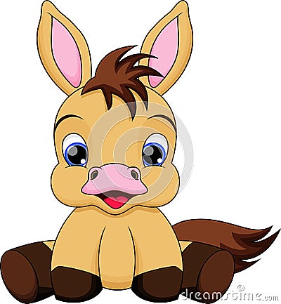 Baby horse cartoon Stock Photo