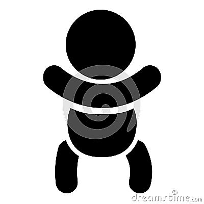 Baby icon on white background. baby changing diapers symbols. Stock Photo