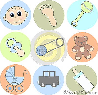 Baby icons Vector Illustration