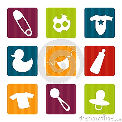 Baby icons Vector Illustration