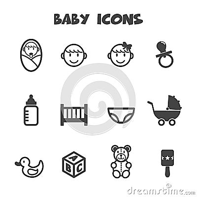 Baby icons Vector Illustration