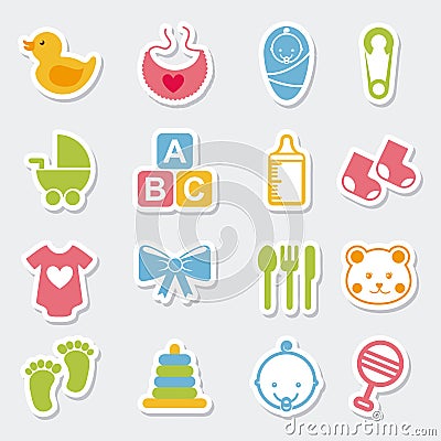 Baby icons Vector Illustration