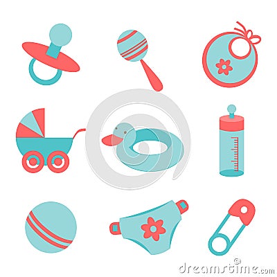 Baby icons Vector Illustration