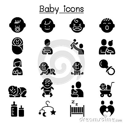 Baby, Infant icon set vector illustration graphic design Vector Illustration