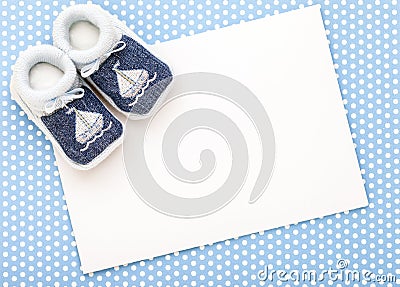 Baby invitation card Stock Photo