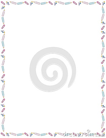 Baby Items Border Vector Vector Illustration