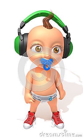 Baby Jake hip hop Cartoon Illustration