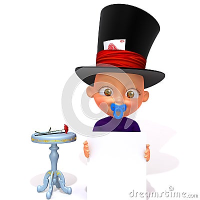 Baby Jake magician 3d illustration Cartoon Illustration