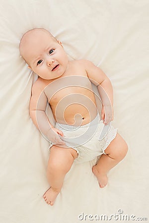 Baby on a light background Stock Photo
