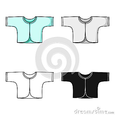 Baby loose jacket icon in cartoon style isolated on white background. Baby born symbol stock vector illustration. Vector Illustration