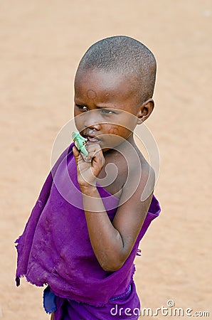 Baby masai in kenya Editorial Stock Photo