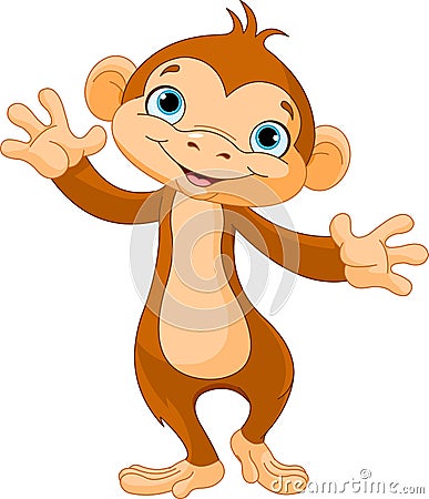 Baby monkey Vector Illustration