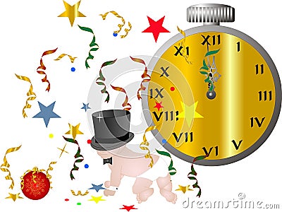Baby New Years. Vector Illustration