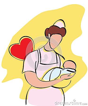 Baby nurse Stock Photo