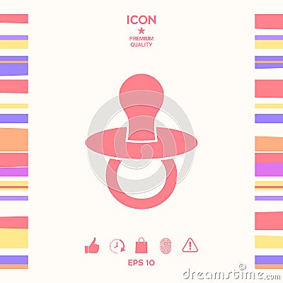 Baby pacifier - icon Vector Illustration