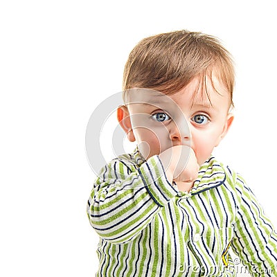 Baby in pajama Stock Photo