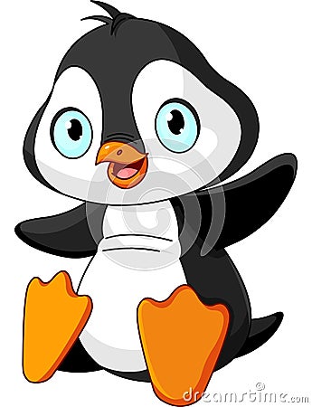 Baby penguin Vector Illustration