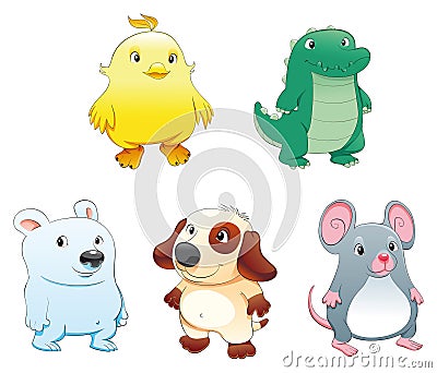 Baby pets Vector Illustration