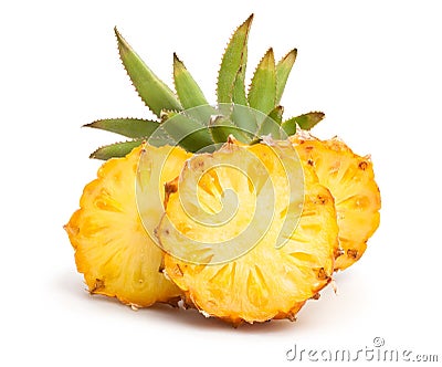 Baby pineapple Stock Photo