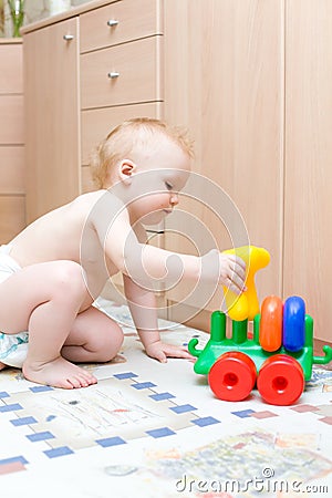 Baby play with toys Stock Photo