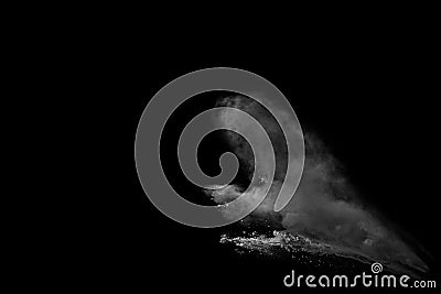 baby powder explosion Stock Photo