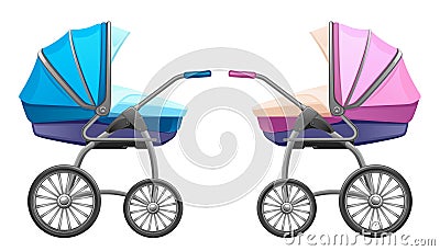 Baby pram Vector Illustration