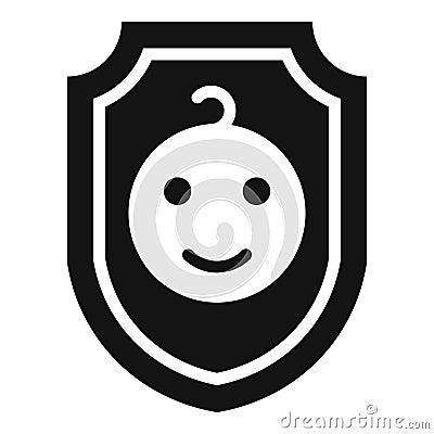 Baby protection icon simple vector. Share community Stock Photo