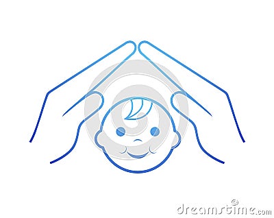 Baby protection symbol Stock Photo