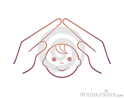 Baby protection symbol Vector Illustration