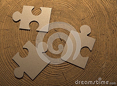 Baby puzzle studio quality wooden background Stock Photo