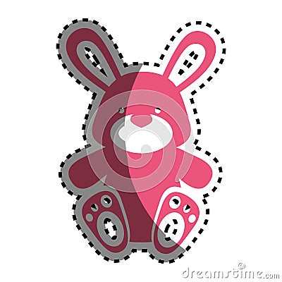 Baby rabbit isolated icon Vector Illustration