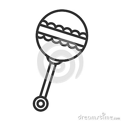 Baby rattle icon Vector Illustration