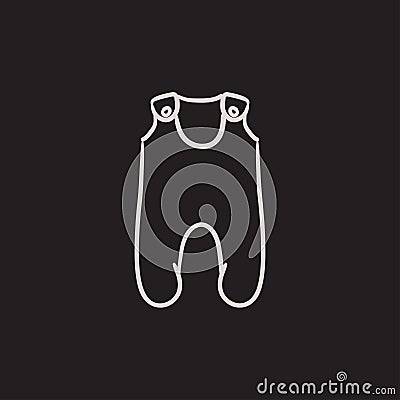 Baby romper sketch icon. Vector Illustration