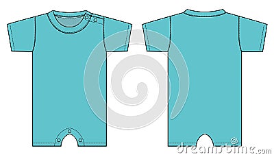 Baby rompers template illustration / lightblue Vector Illustration