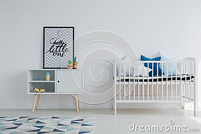 Baby room in scandi apartment Stock Photo