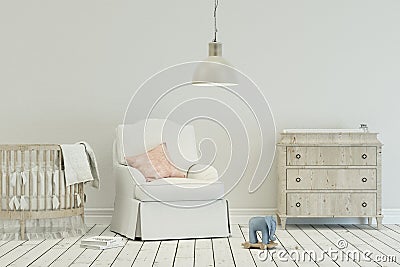Baby room in scandinavian style Stock Photo