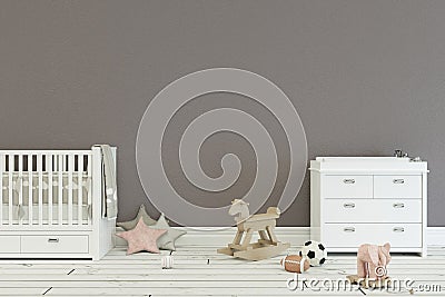 Baby room in scandinavian style Stock Photo