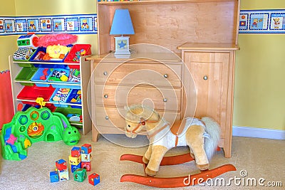Baby room with toys Stock Photo