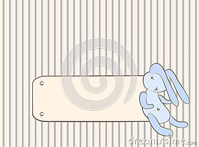 Baby's card with bunny Vector Illustration