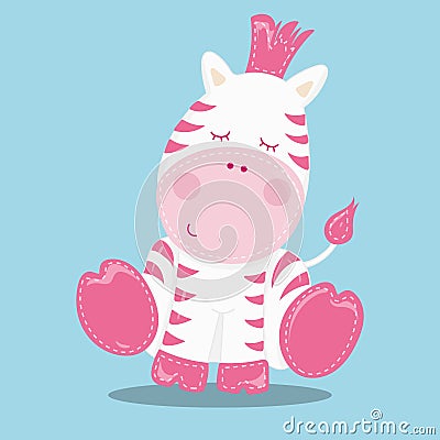 baby safari zebra 02 Vector Illustration