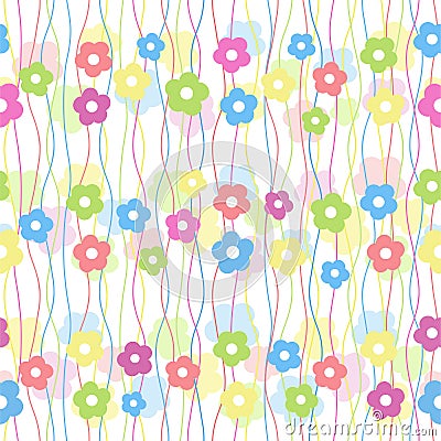 Baby seamless background Vector Illustration