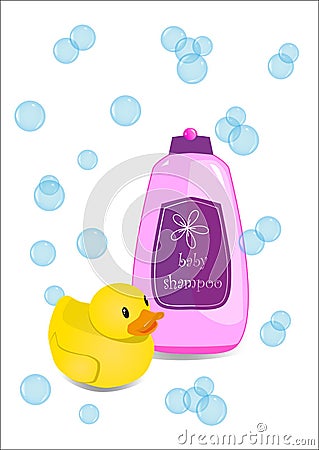 Baby shampoo Vector Illustration