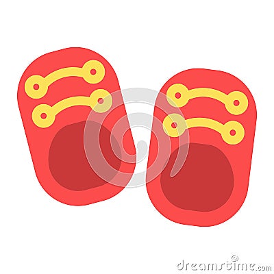 Baby shoes flat icon, footwear and fashion Vector Illustration