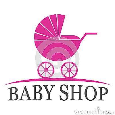 Baby shop logo design Vector Illustration