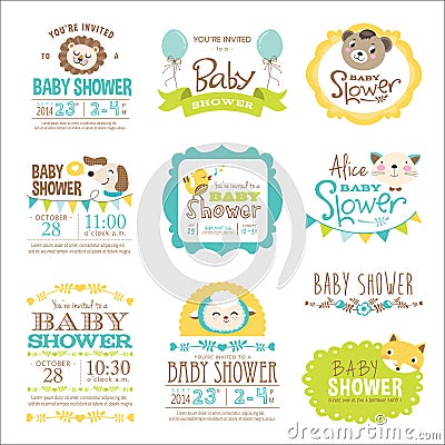 Baby Shower Vector Illustration